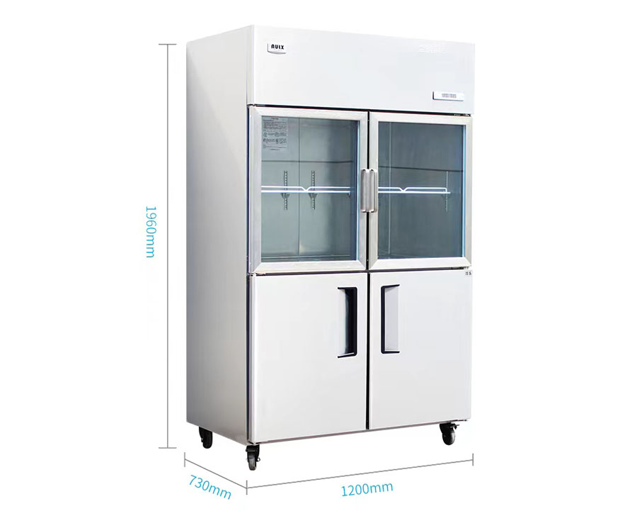 工程款直冷上玻璃下冷凍四門冰箱 CL-1020C2D2